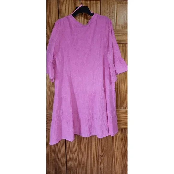 New In button front pink dress - Picture 3 of 8